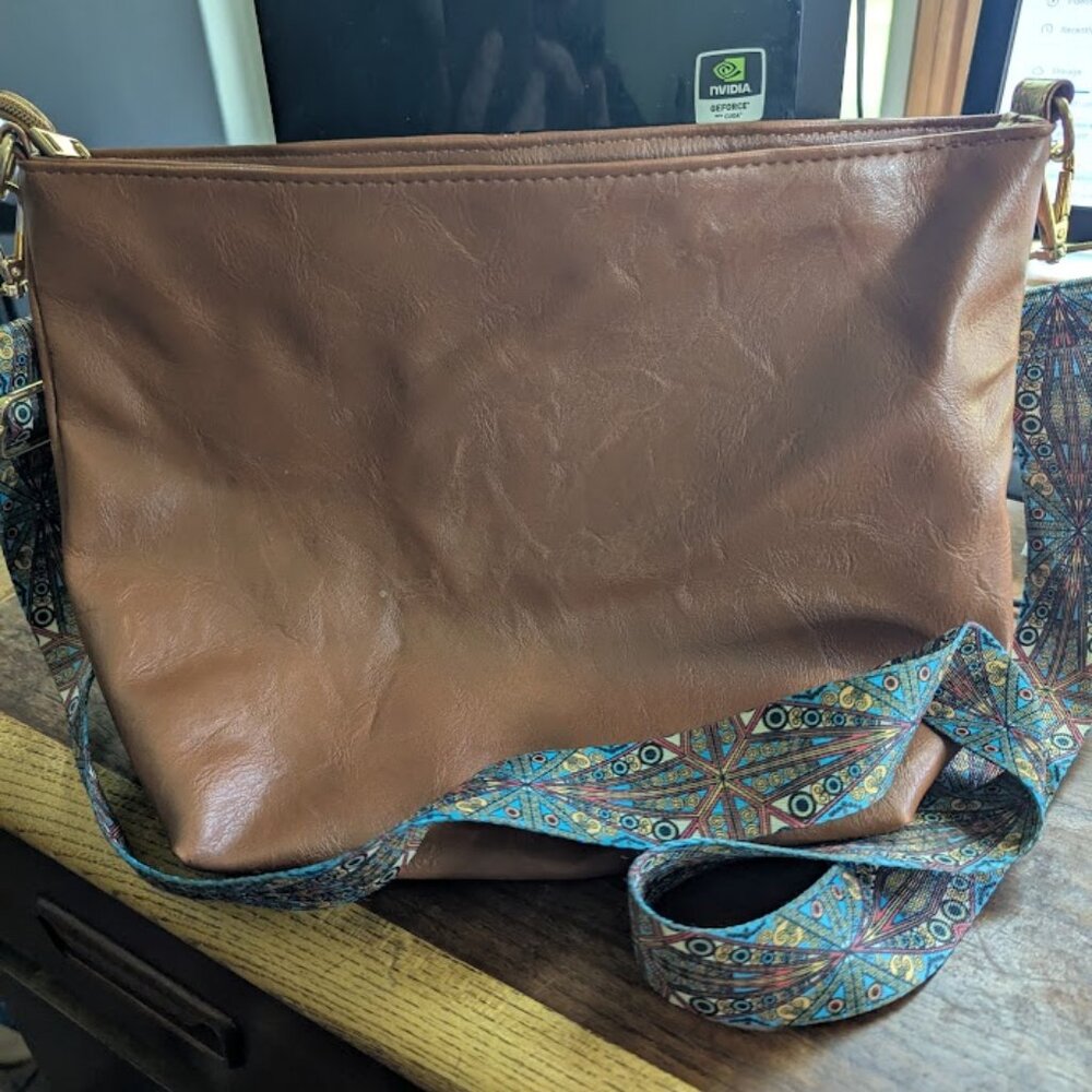 Brown Bag With Paisley Strap